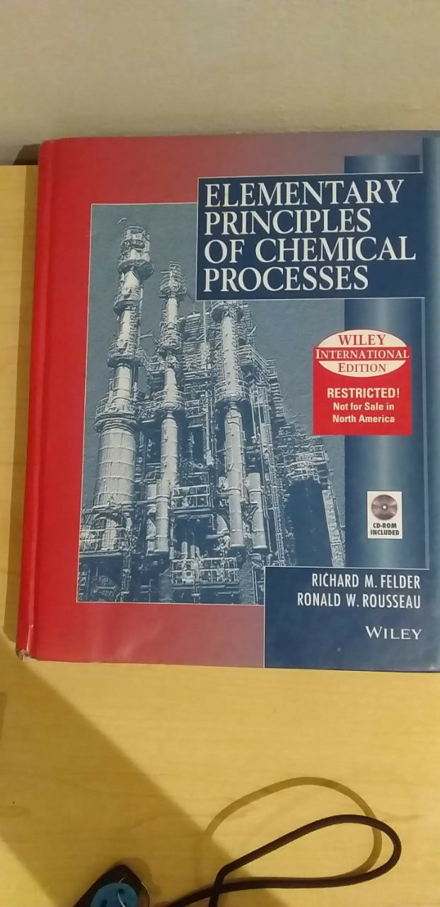 Elementary Principles of Chemical Process