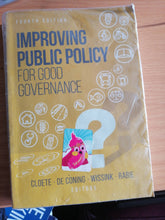 Load image into Gallery viewer, Improving Public Policy: For Good Governance 4th Ed
