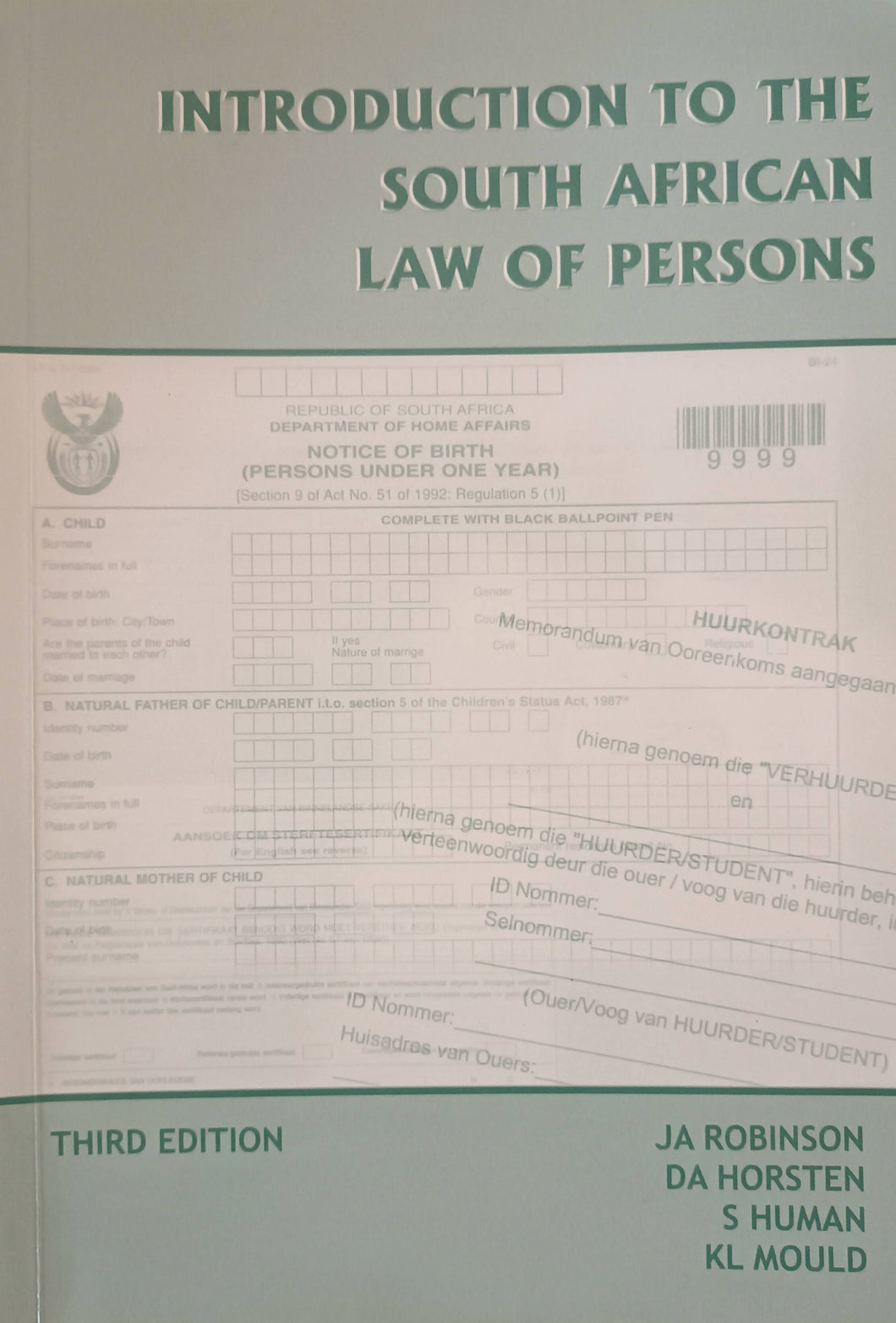 Introduction to the South African Law of Persons