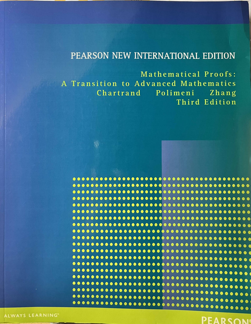 Mathematical Proofs: A Transition to Advanced Mathematics